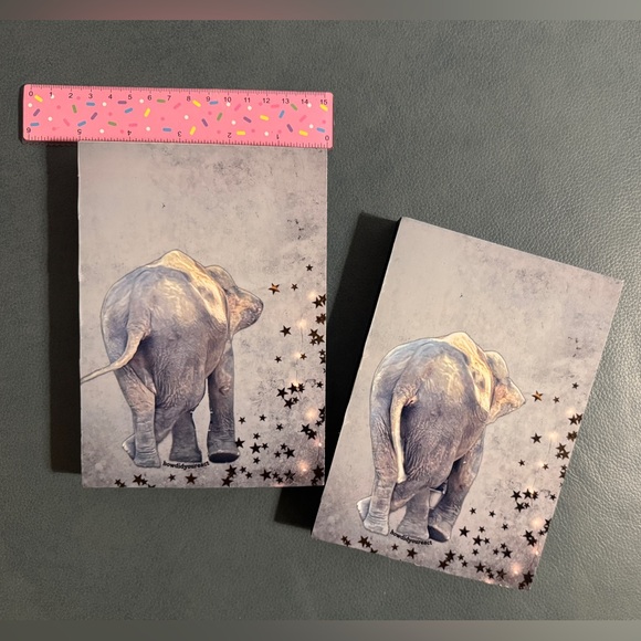 Elegant Elephants: A Playful Collection|Two 5x7 Asian Elephants Mounted Wall Art - Picture 8 of 8